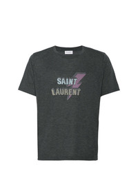 Saint Laurent Lightning Bolt Logo T Shirt