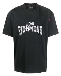 John Richmond Logo Print Drop Shoulder T Shirt