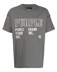 purple brand Logo Print T Shirt