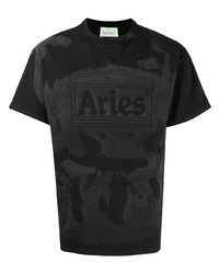 Aries Mega Temple Bleached Print T Shirt