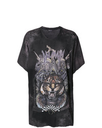 Balmain Oversized Tiger Print T Shirt
