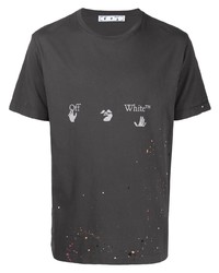 Off-White Paint Splatter Print T Shirt