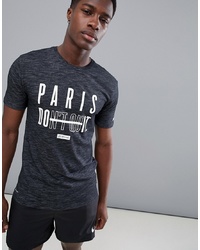 Nike Training Paris Do It T Shirt In Black Marl Aq1065 010