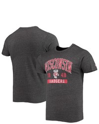 LEAGUE COLLEGIATE WEA R Heathered Black Wisconsin Badgers Volume Up Victory Falls Tri Blend T Shirt In Heather Black At Nordstrom