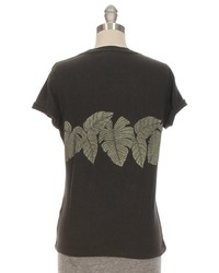 Remi Relief Recycled Cotton T Shirt With Leaf Print