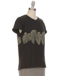 Remi Relief Recycled Cotton T Shirt With Leaf Print