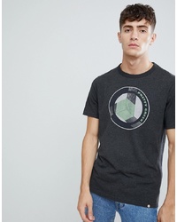 Pretty Green Retro Logo T Shirt In Dark Grey Marl