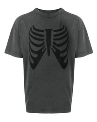 Palm Angels Skeleton Print Short Sleeve T Shirt