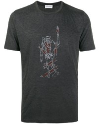 Saint Laurent Skeleton Print T Shirt