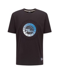 BOSS X Nba Tbasket 3 Emed Graphic Tee In Charcoal Philadelphia 76ers At Nordstrom