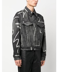 Moschino Abstract Print Denim Jacket