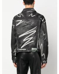 Moschino Abstract Print Denim Jacket