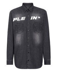 Philipp Plein Plein Logo Denim Shirt