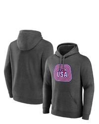 FANATICS Branded Heathered Charcoal Team Usa Our Country Fleece Pullover Hoodie In Heather Charcoal At Nordstrom