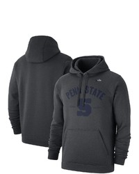 Nike Heathered Charcoal Penn State Nittany Lions Vault Arch Club Fleece Pullover Hoodie