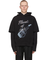 C2h4 Black My Own Private Planet Grunge Guitar Double Layer Hoodie