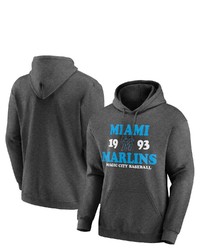 FANATICS Branded Charcoal Miami Marlins Fierce Competitor Pullover Hoodie