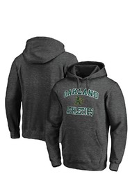 FANATICS Branded Charcoal Oakland Athletics Heart Soul Pullover Hoodie