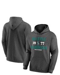 FANATICS Branded Charcoal Seattle Mariners Fierce Competitor Pullover Hoodie