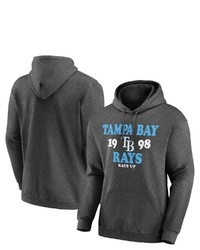 FANATICS Branded Charcoal Tampa Bay Rays Fierce Competitor Pullover Hoodie
