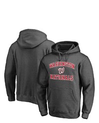 FANATICS Branded Charcoal Washington Nationals Heart Soul Pullover Hoodie