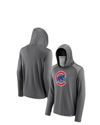 FANATICS Branded Gray Chicago Cubs Rally On Transitional Haven Pullover Hoodie With Face Covering