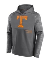 FANATICS Branded Gray Tennessee Volunteers Defender Raglan Pullover Hoodie At Nordstrom