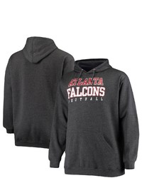 FANATICS Branded Heathered Charcoal Atlanta Falcons Big Tall Practice Pullover Hoodie