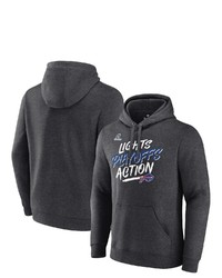 FANATICS Branded Heathered Charcoal Buffalo Bills 2021 Nfl Playoffs Bound Lights Action Pullover Hoodie In Heather Charcoal At Nordstrom