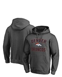 FANATICS Branded Heathered Charcoal Denver Broncos Victory Arch Team Pullover Hoodie In Heather Charcoal At Nordstrom