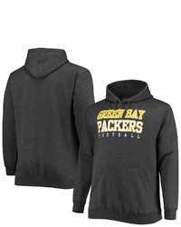 FANATICS Branded Heathered Charcoal Green Bay Packers Big Tall Practice Pullover Hoodie In Heather Charcoal At Nordstrom