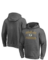 FANATICS Branded Heathered Charcoal Green Bay Packers Big Tall Tie Breaker Pullover Hoodie