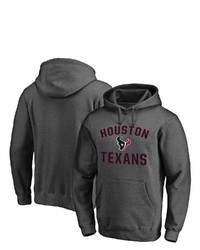 FANATICS Branded Heathered Charcoal Houston Texans Victory Arch Team Pullover Hoodie
