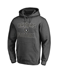FANATICS Branded Heathered Charcoal Las Vegas Raiders Victory Arch Team Pullover Hoodie