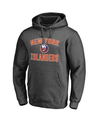 FANATICS Branded Heathered Charcoal New York Islanders Victory Arch Pullover Hoodie
