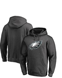 FANATICS Branded Heathered Charcoal Philadelphia Eagles Team Logo Pullover Hoodie