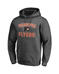 FANATICS Branded Heathered Charcoal Philadelphia Flyers Team Victory Arch Pullover Hoodie