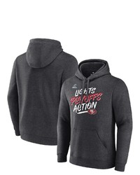 FANATICS Branded Heathered Charcoal San Francisco 49ers 2021 Nfl Playoffs Bound Lights Action Pullover Hoodie In Heather Charcoal At Nordstrom