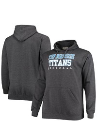 FANATICS Branded Heathered Charcoal Tennessee Titans Big Tall Practice Pullover Hoodie