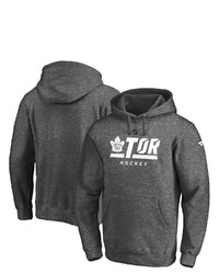 FANATICS Branded Heathered Charcoal Toronto Maple Leafs Authentic Pro Secondary Logo Pullover Hoodie In Heather Charcoal At Nordstrom