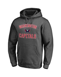 FANATICS Branded Heathered Charcoal Washington Capitals Victory Arch Pullover Hoodie