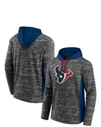 FANATICS Branded Heathered Charcoalnavy Houston Texans Instant Replay Pullover Hoodie