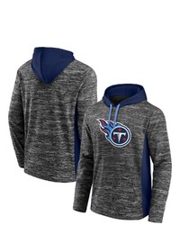 FANATICS Branded Heathered Charcoalnavy Tennessee Titans Instant Replay Pullover Hoodie