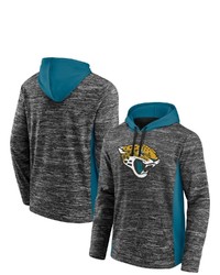 FANATICS Branded Heathered Charcoalteal Jacksonville Jaguars Instant Replay Pullover Hoodie In Heather Charcoal At Nordstrom