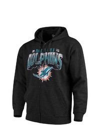 G-III SPORTS BY CARL BANKS Charcoal Miami Dolphins Perfect Season Full Zip Hoodie