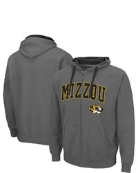 Colosseum Charcoal Missouri Tigers Arch Logo 20 Full Zip Hoodie At Nordstrom