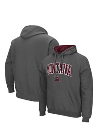Colosseum Charcoal Montana Grizzlies Arch And Logo Pullover Hoodie