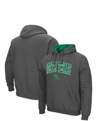 Colosseum Charcoal North Texas Mean Green Arch And Logo Pullover Hoodie At Nordstrom