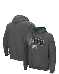 Colosseum Charcoal Ohio Bobcats Arch And Logo Pullover Hoodie At Nordstrom