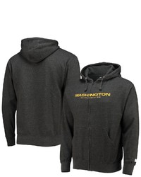 G-III SPORTS BY CARL BANKS Charcoal Washington Football Team Primary Logo Full Zip Hoodie At Nordstrom